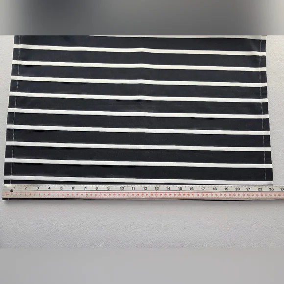 Grecerelle Black & White Striped Maxi Dress Pockets Slit Minimalist Clean Girl - Picture 14 of 14